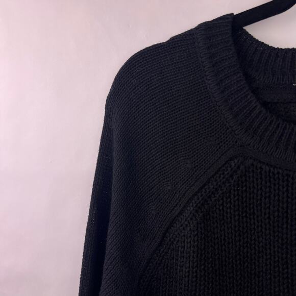 RD Style Rowca Cotton Blend Black Crew Neck Sweater Stitch Fix Exclusive - Picture 9 of 14